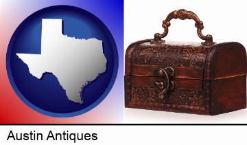 an antique wooden chest in Austin, TX