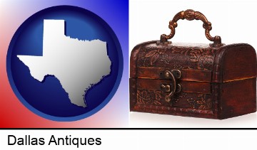 an antique wooden chest in Dallas, TX