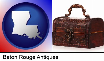 an antique wooden chest in Baton Rouge, LA