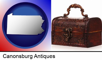 an antique wooden chest in Canonsburg, PA