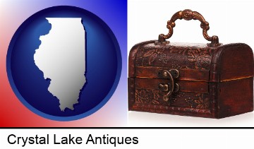 an antique wooden chest in Crystal Lake, IL