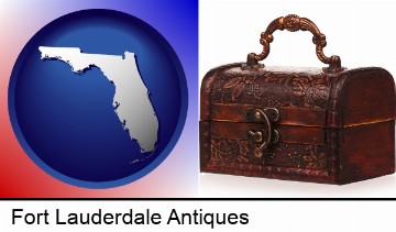 an antique wooden chest in Fort Lauderdale, FL