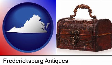 an antique wooden chest in Fredericksburg, VA