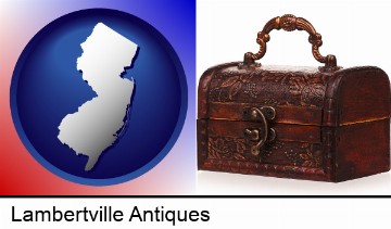 an antique wooden chest in Lambertville, NJ